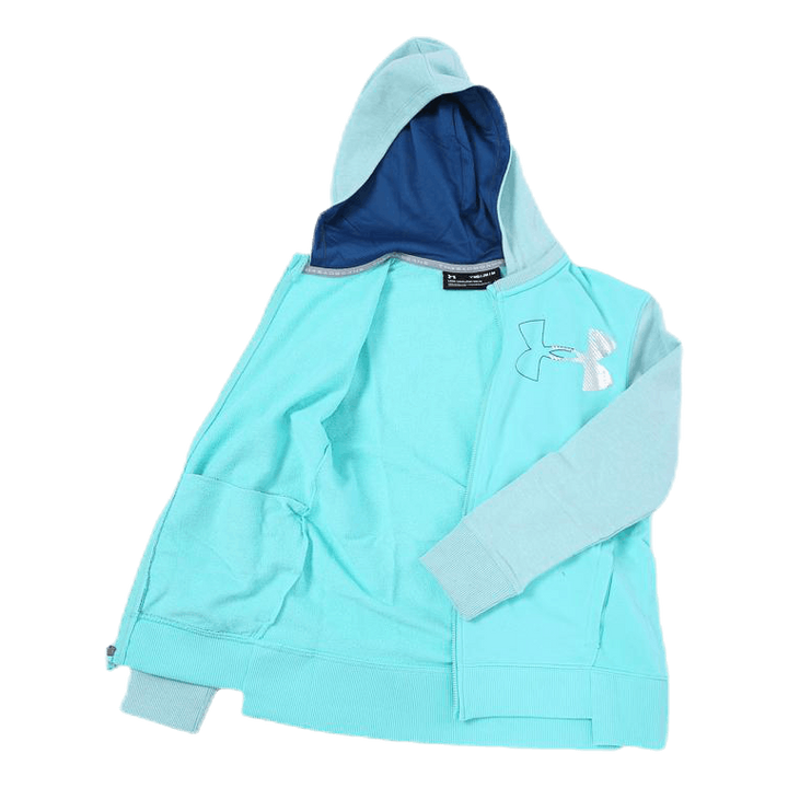 Threadborne Girls Terry Full Zip Blue/White