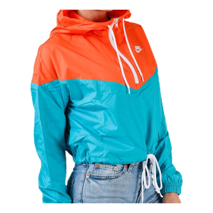 Heritage Windbreaker Jacket Orange/Turquoise