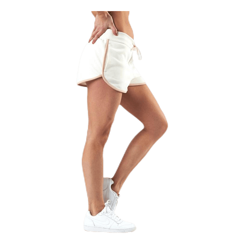 white fleece nike shorts