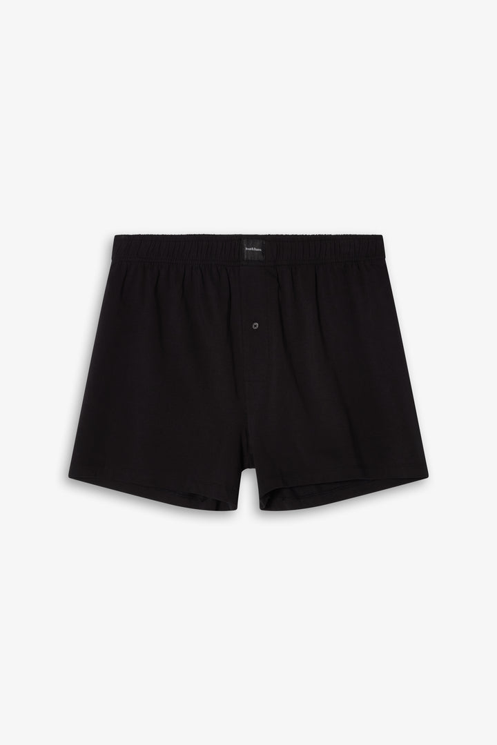 Jersey Boxer Shorts 2-pack Black