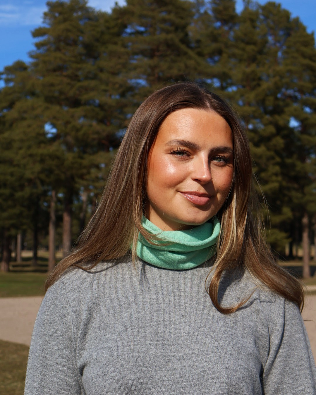 Cashmere Neckwarmer Cyan