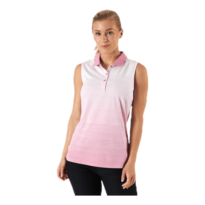 Ombre Sleeveless Polo Pink