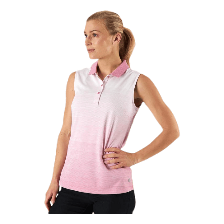 Ombre Sleeveless Polo Pink