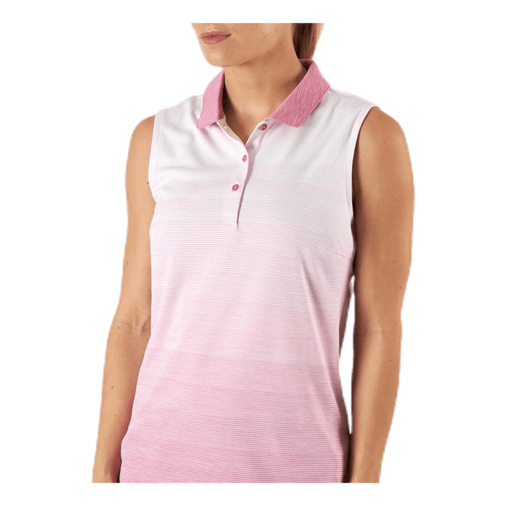 Ombre Sleeveless Polo Pink