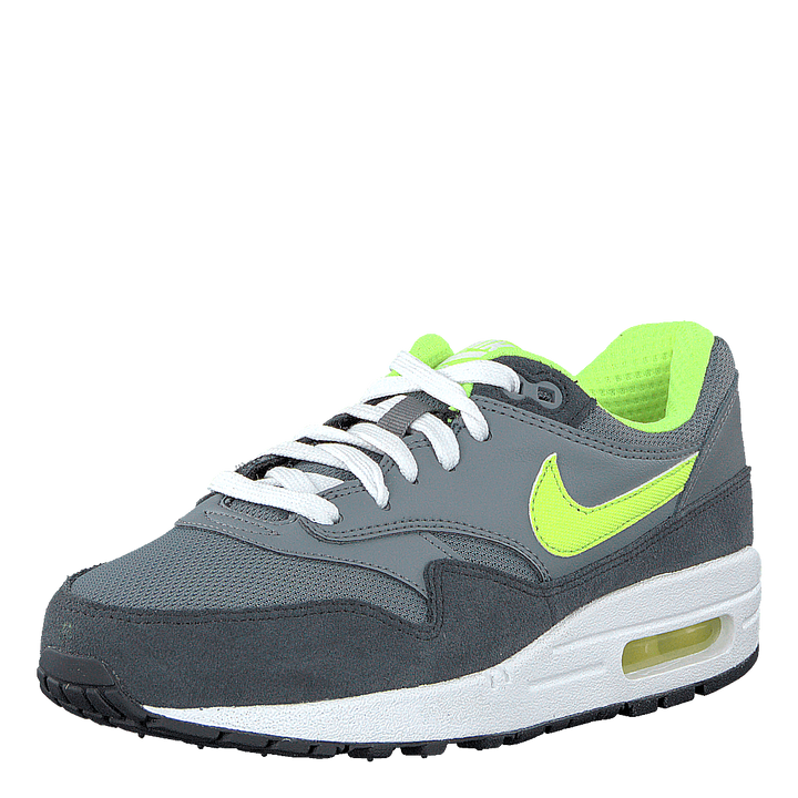 Nike Air Max 1 Big Kids Cool Grey/Volt-Anthrct-White