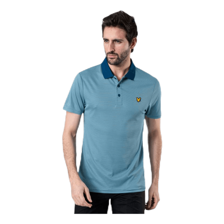 Microstripe Polo Blue