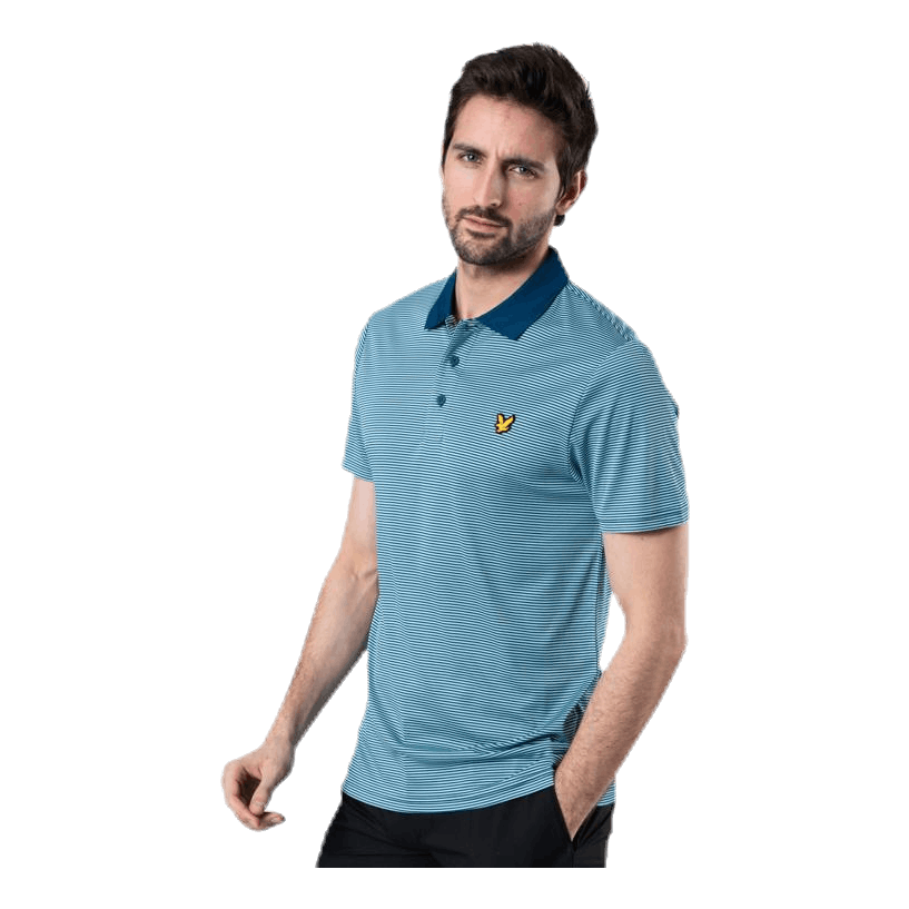 Microstripe Polo Blue