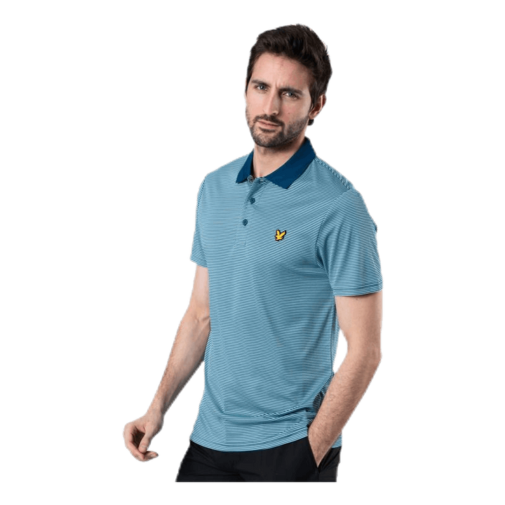 Microstripe Polo Blue