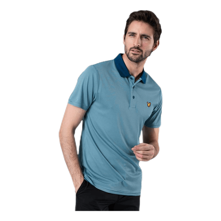 Microstripe Polo Blue