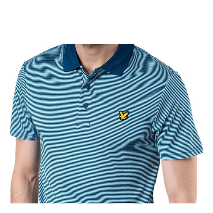 Microstripe Polo Blue