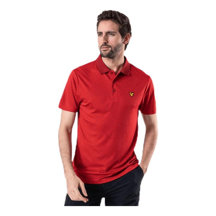 Microstripe Polo Red