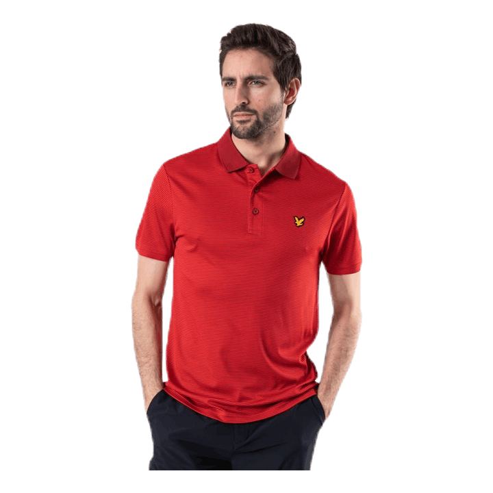 Microstripe Polo Red