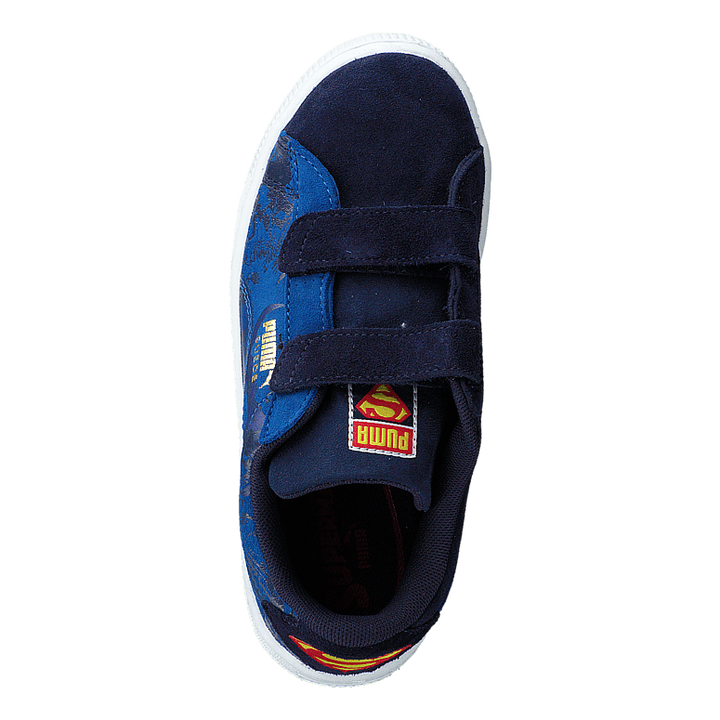 Suede Superman 2 V Kids Peacoat-Princess Blue