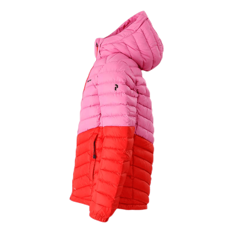 Junior Frost Blocked Down Hood Pink/Red