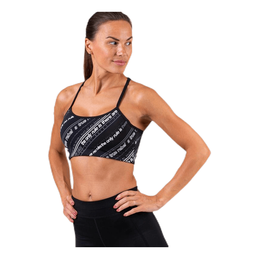 Only Play Jennifer Aop Sports Bra Black Sportamore