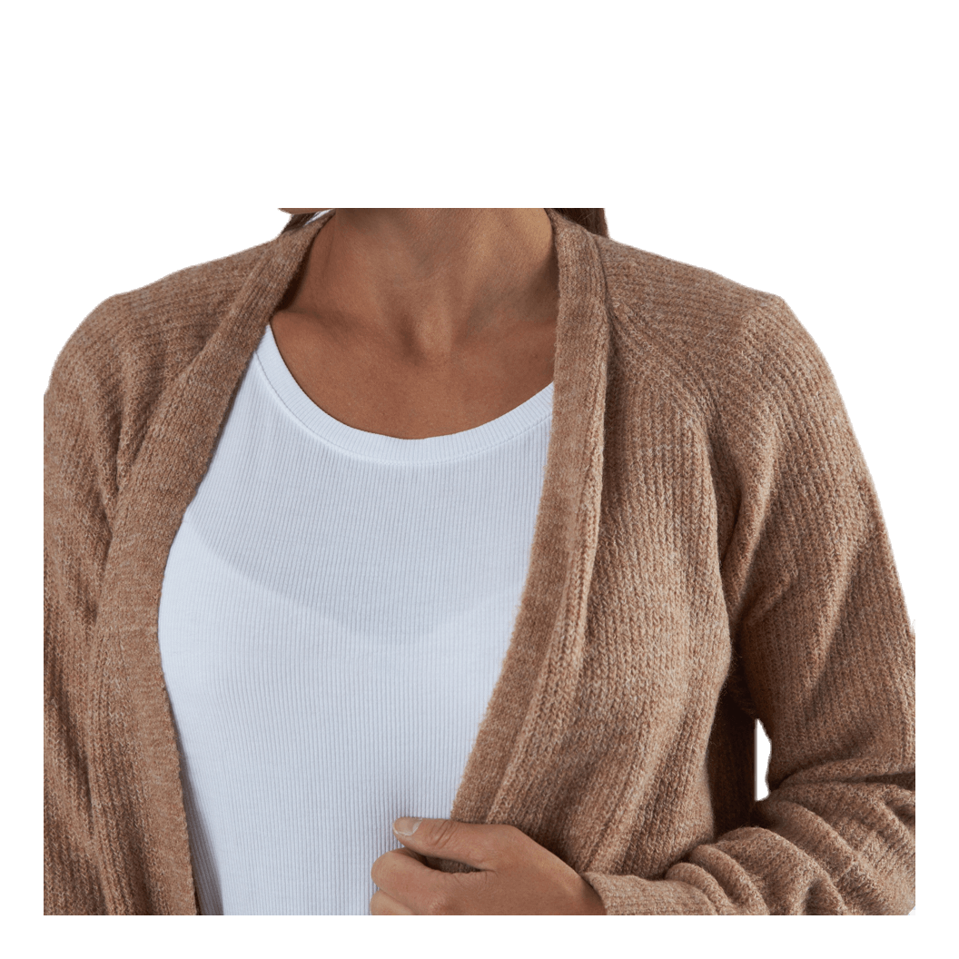 Ellen Ls Long Knit Cardigan Beige