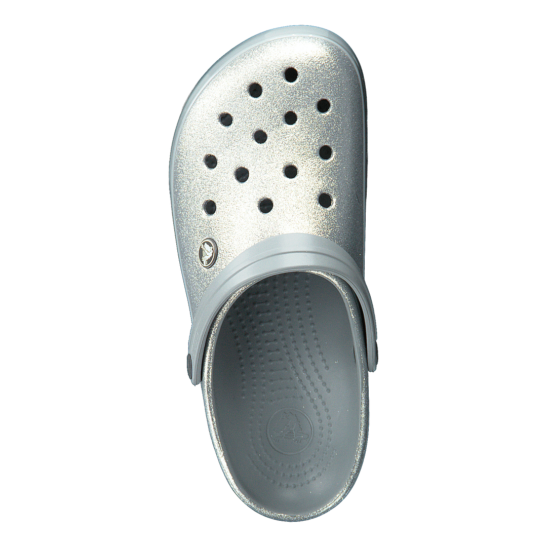 Crocband Glitter Clog Silver