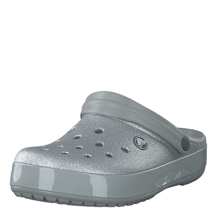 Crocband Glitter Clog Silver