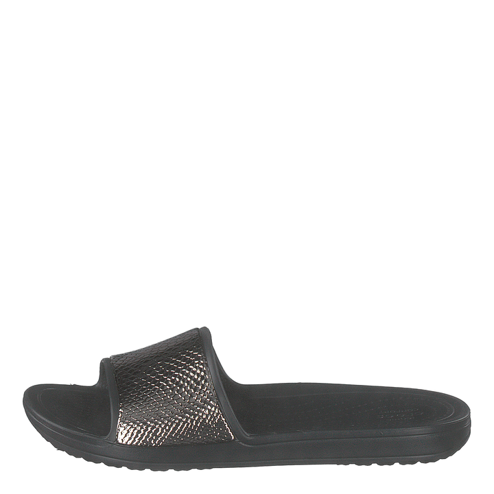 Crocs Sloane Metaltext Slide W Gunmetal/black