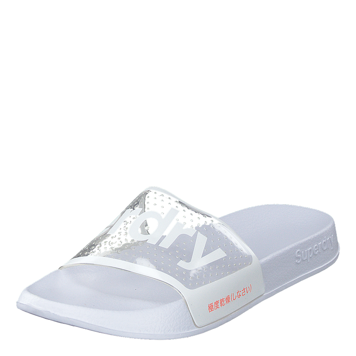 Superdry Perf Jelly Pool Slide Optic White