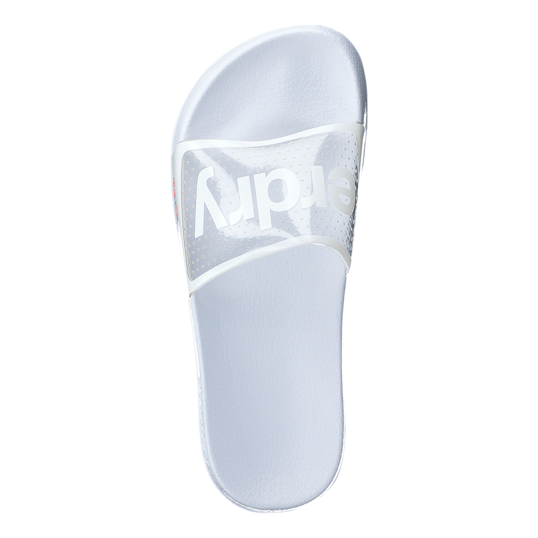 Superdry Perf Jelly Pool Slide Optic White