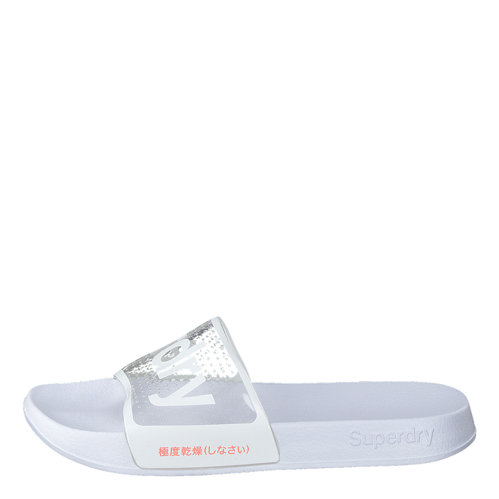 Superdry Perf Jelly Pool Slide Optic White