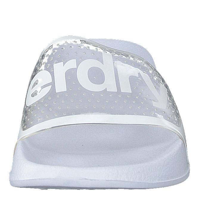 Superdry Perf Jelly Pool Slide Optic White