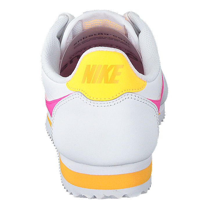 Wmns Classic Cortez Leather White/laser Fuchsia-orange