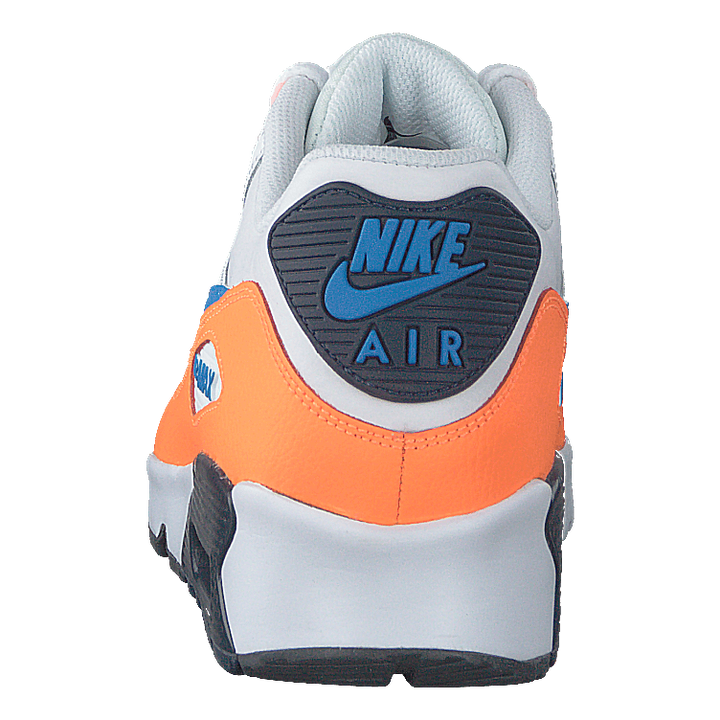 Boys' Air Max 90 Leather (gs) White/photo Blue-total Orange