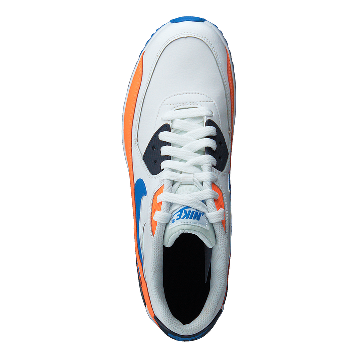 Boys' Air Max 90 Leather (gs) White/photo Blue-total Orange