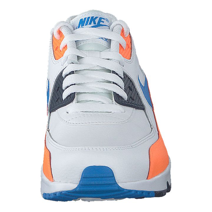 Boys' Air Max 90 Leather (gs) White/photo Blue-total Orange