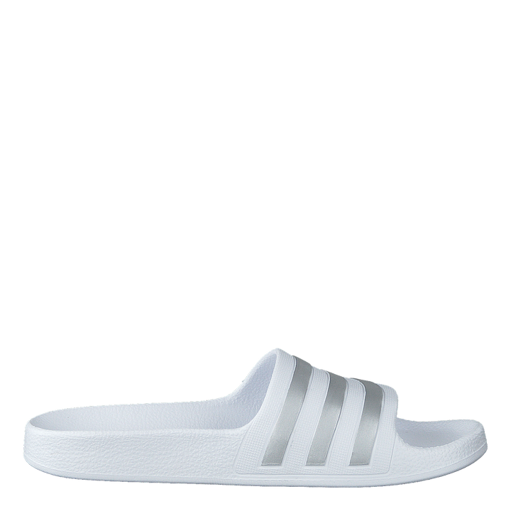 Adilette Aqua Slides Kids Cloud White / Silver Met. / Cloud White