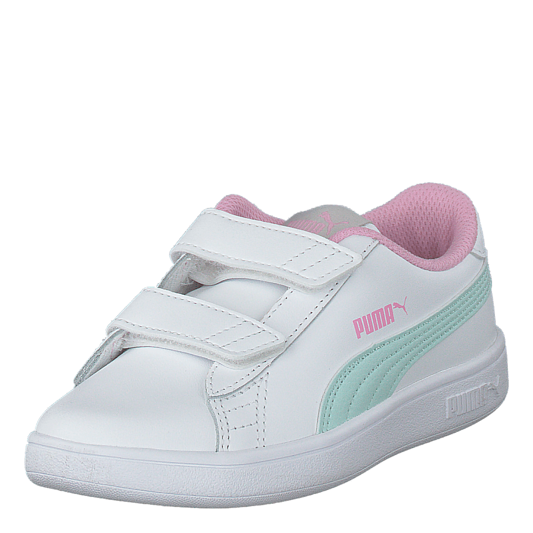 Puma Smash V2 L Ps Puma White-fair Aqua-pale Pink