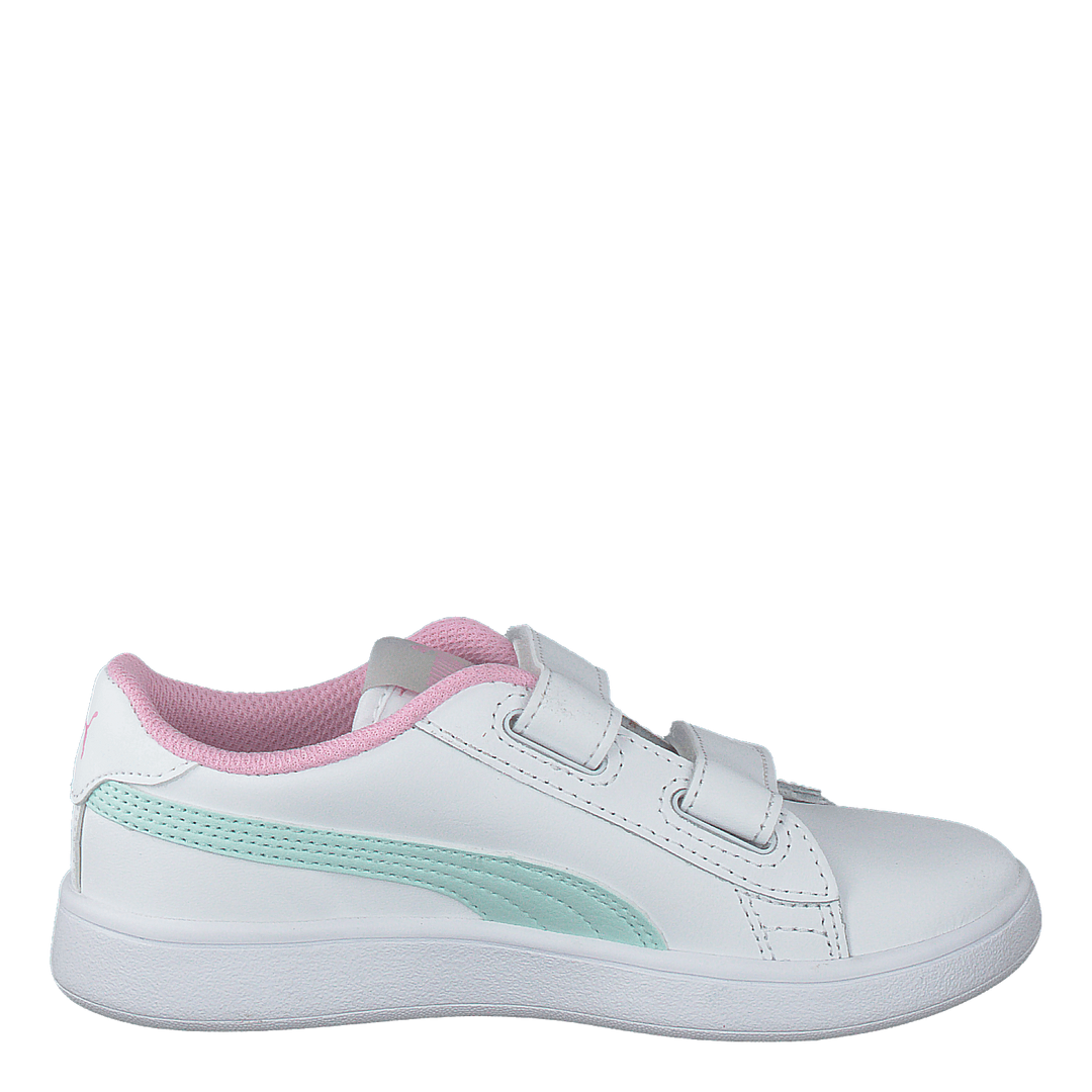 Puma Smash V2 L Ps Puma White-fair Aqua-pale Pink