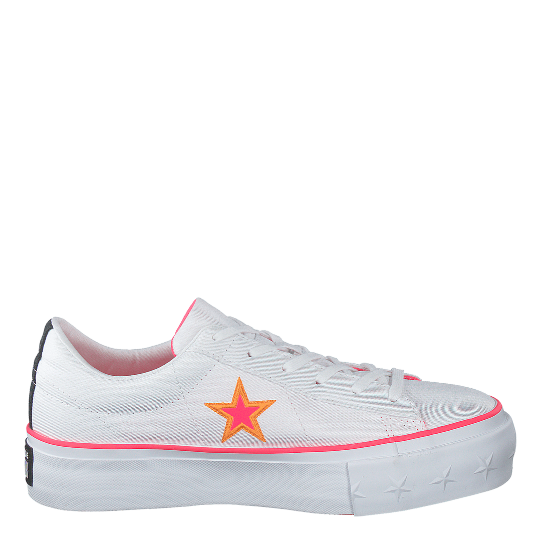 One Star Platform White / Racer Pink / Orange