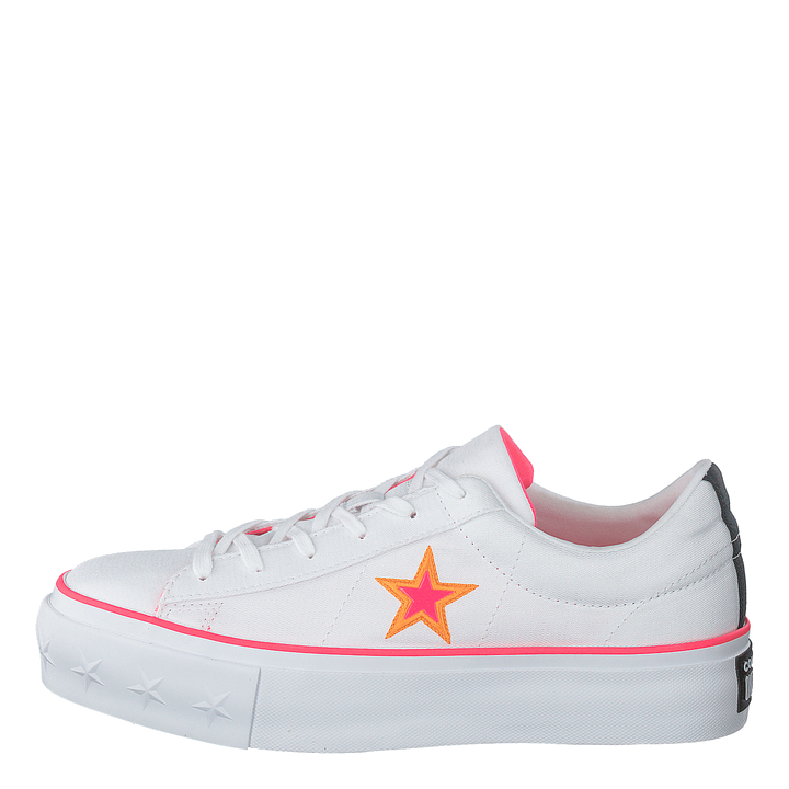 One Star Platform White / Racer Pink / Orange