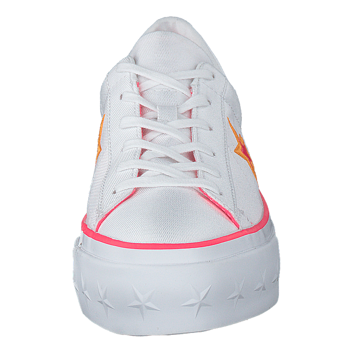 One Star Platform White / Racer Pink / Orange