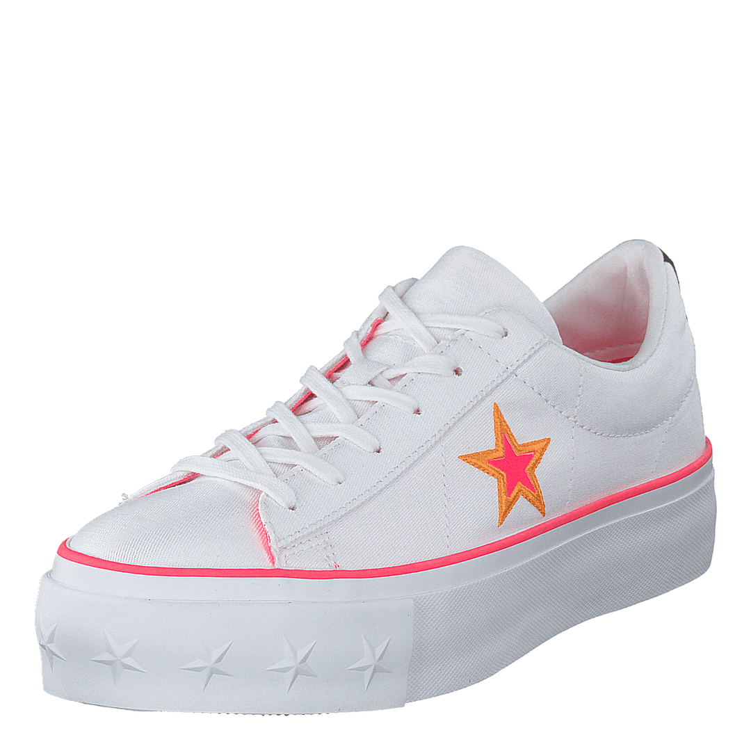 One Star Platform White / Racer Pink / Orange