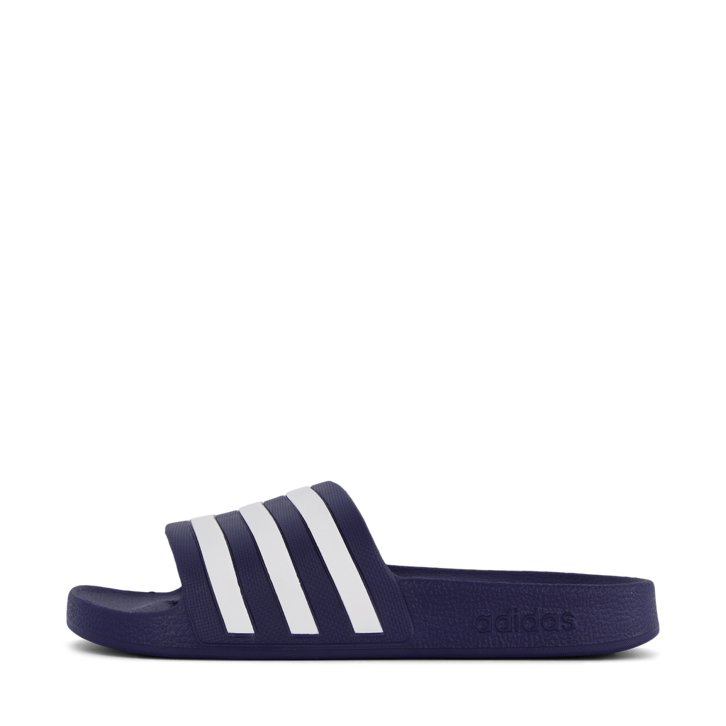 Adilette Aqua Slides Dark Blue / Cloud White