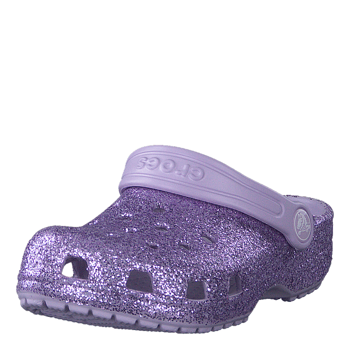 Classic Glitter Clog Kids Lavender