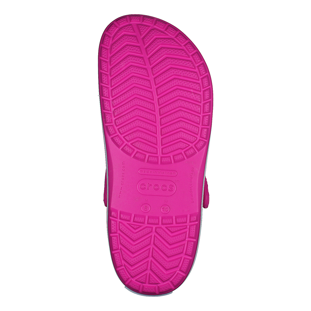 Crocband Electric Pink/white