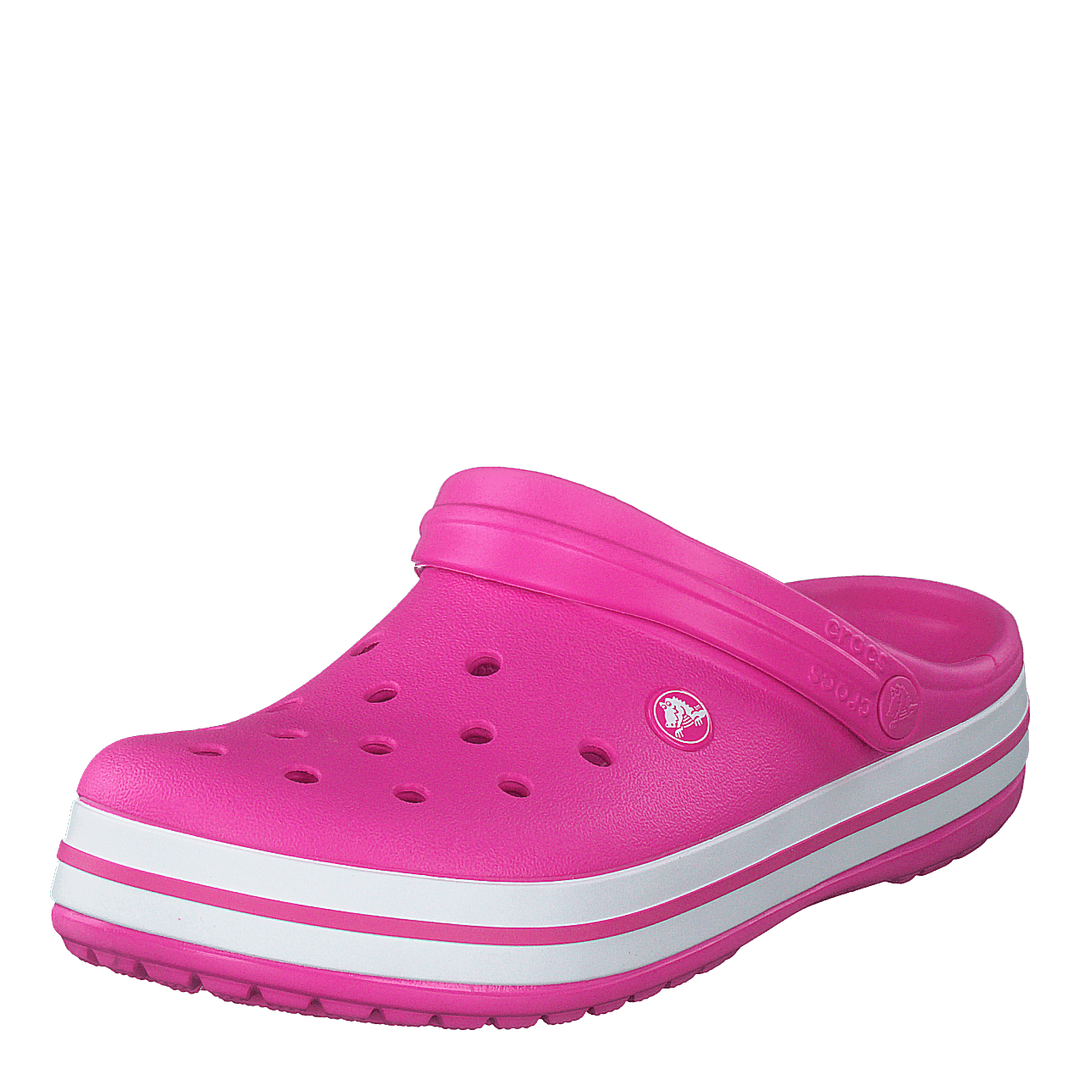 Crocband Electric Pink/white