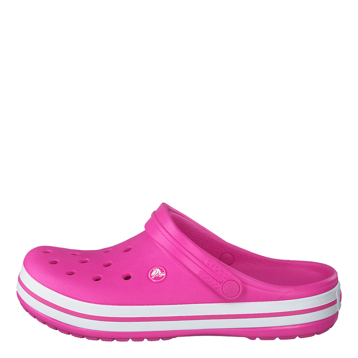 Crocband Electric Pink/white