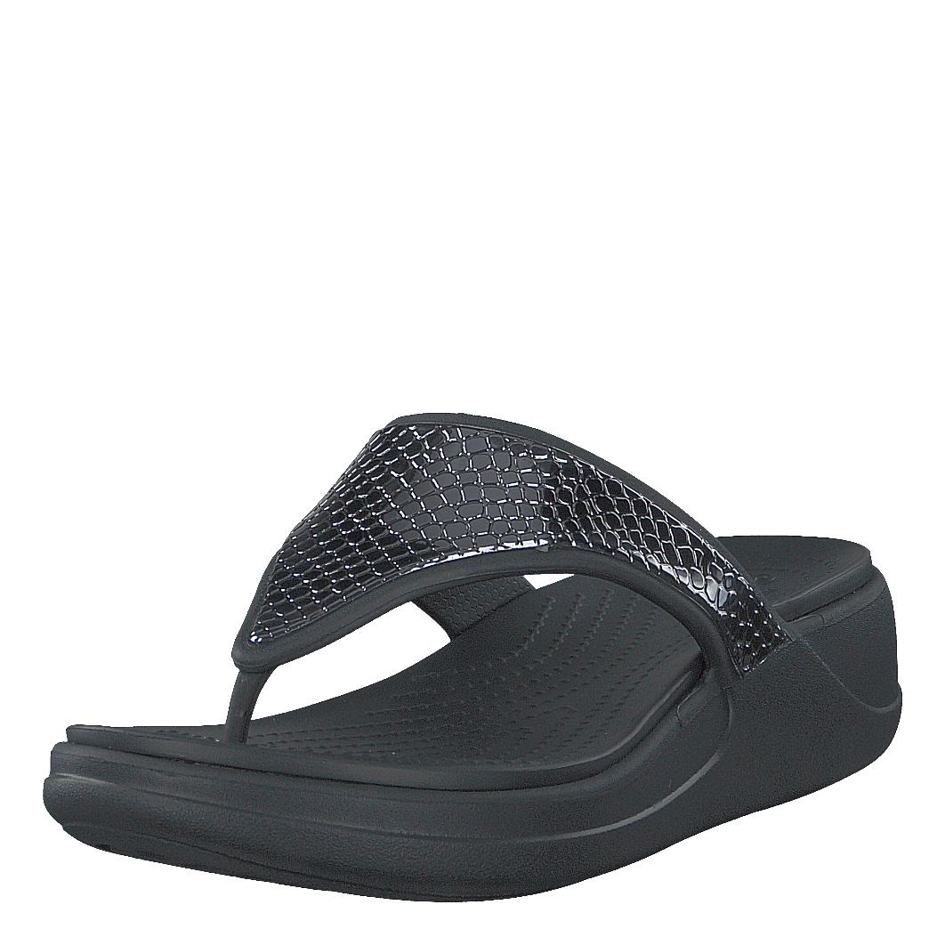 Crocs Monterey Metllc Wdg Fp W Dark Charcoal/black