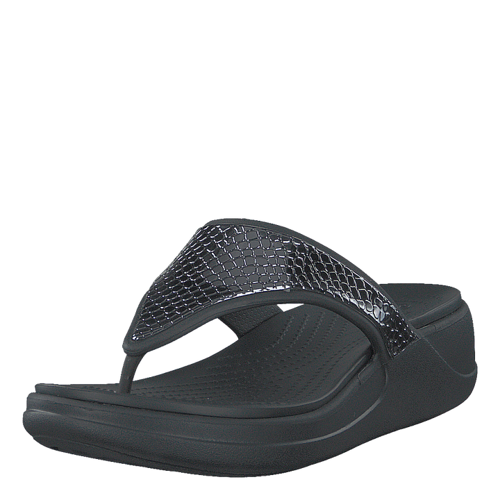 Crocs Monterey Metllc Wdg Fp W Dark Charcoal/black