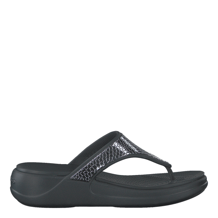 Crocs Monterey Metllc Wdg Fp W Dark Charcoal/black