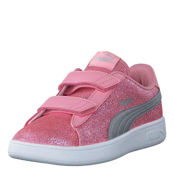 Puma Smash V2 Glitz Glam V Ps Peony-puma Silver-puma White