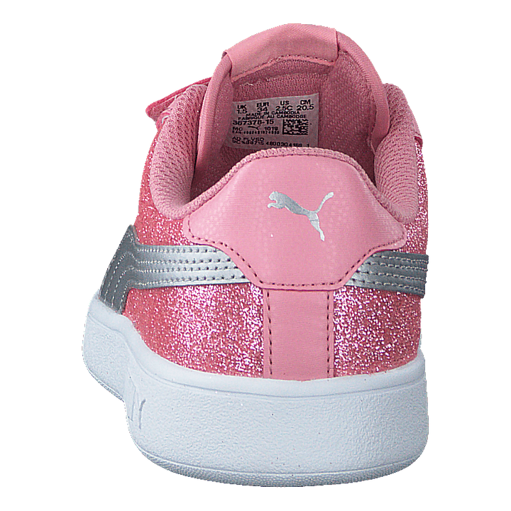 Puma Smash V2 Glitz Glam V Ps Peony-puma Silver-puma White