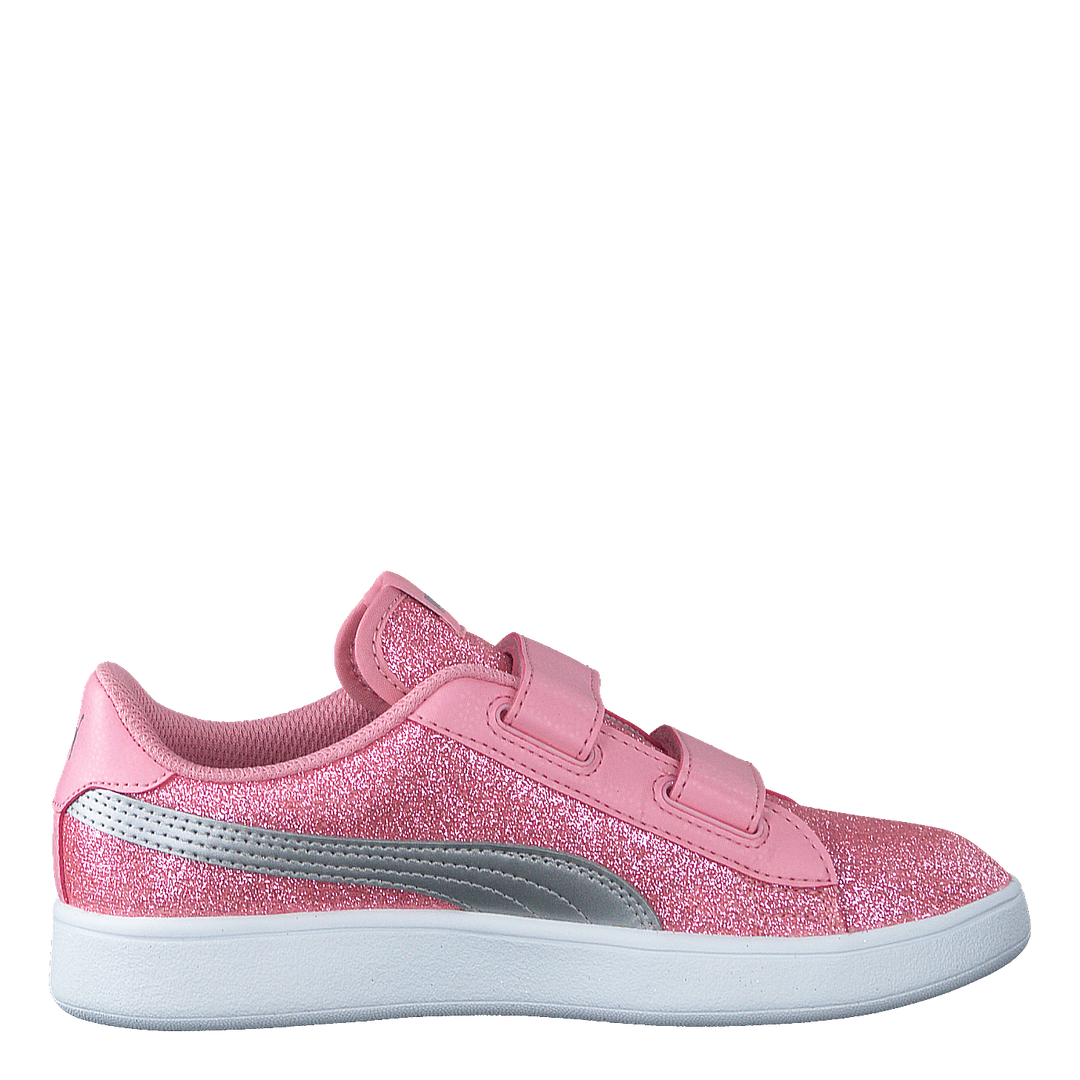 Puma Smash V2 Glitz Glam V Ps Peony-puma Silver-puma White