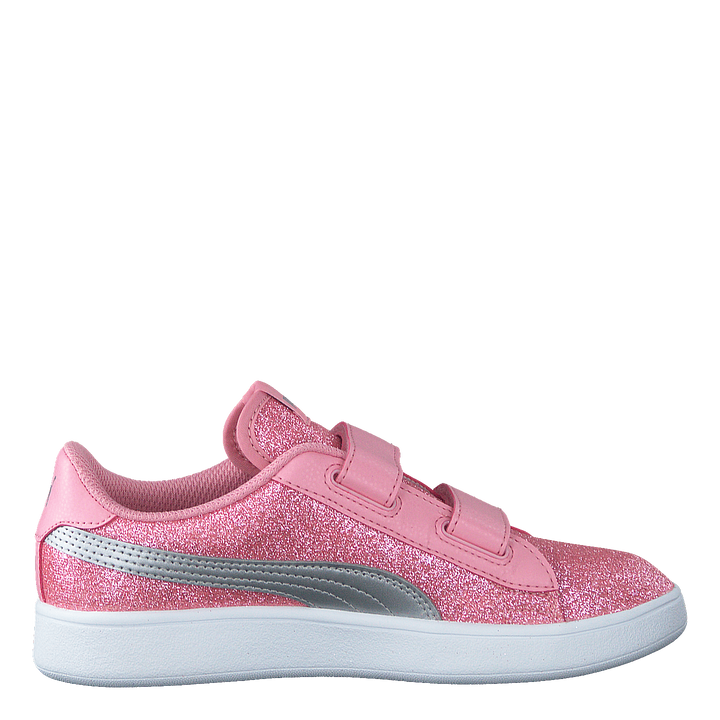 Puma Smash V2 Glitz Glam V Ps Peony-puma Silver-puma White